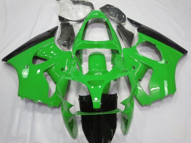 2000-2002 Verde Lucido & Nero Kawasaki ZX6R Carene Moto Fabbrica