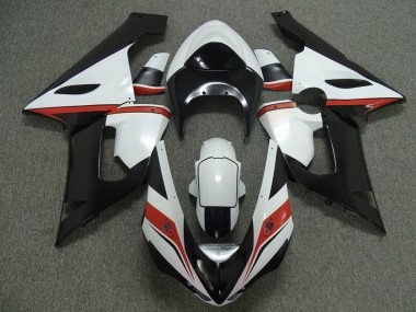 2005-2006 Rosso Bianco & Nero Kawasaki ZX6R Carene Moto Fabbrica