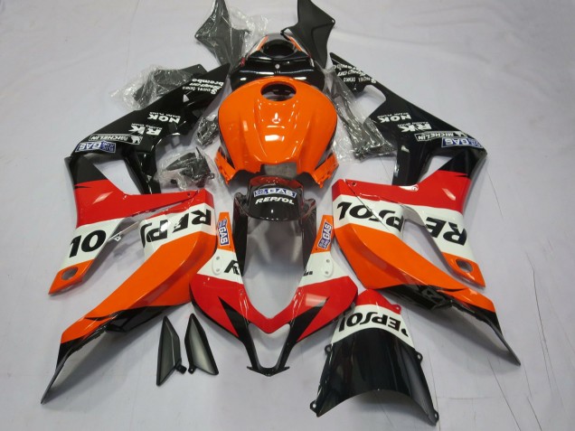 2007-2008 Arancione Vibrante Repsol Honda CBR600RR Carene Moto 2007-2008 Arancione Vibrante Repsol Honda CBR600RR Carene Moto