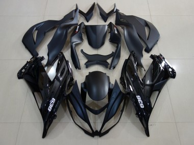 2007-2008 Logo 636 Nero Lucido Kawasaki ZX6R Carene Moto Fabbrica