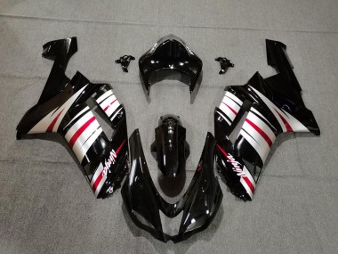 2007-2008 Rosso Argento & Nero Kawasaki ZX6R Carene Moto Fabbrica