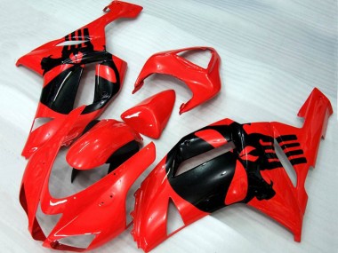 2007-2008 Teschio Rosso Kawasaki ZX6R Carene Moto Fabbrica