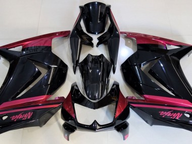 2008-2012 Nero Lucido & Rosso Kawasaki Ninja 250 Carene Moto Fabbrica