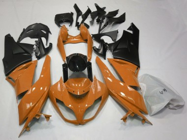 2009-2012 Arancione Lucido & Nero Kawasaki ZX6R Carene Moto Fabbrica