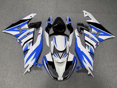 2009-2012 Blu Bianco & Nero Zag Kawasaki ZX6R Carene Moto Fabbrica
