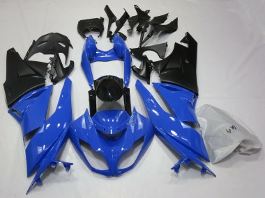 2009-2012 Blu Lucido & Nero Kawasaki ZX6R Carene Moto Fabbrica