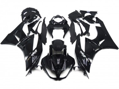 2009-2012 Nero Lucido Lucido Kawasaki ZX6R Carene Moto Fabbrica