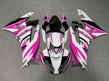 2009-2012 Rosa Bianco & Nero Zag Kawasaki ZX6R Carene Moto Fabbrica