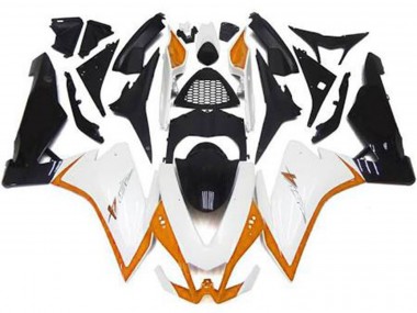 2010-2015 Bianco Lucido & Arancione Aprilia RSV4 1000 Carene Moto Fabbrica
