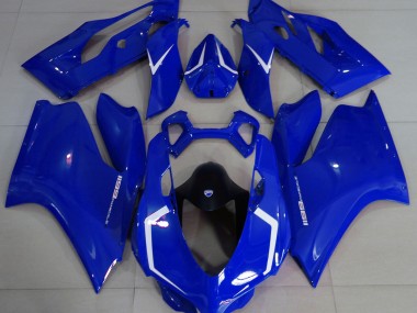 2011-2014 Blu Lucido & Bianco Ducati 1199 Carene Moto Fabbrica