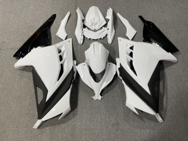 2013-2018 Bianco & Nero Lucido Kawasaki Ninja 300 Carene Moto Fabbrica