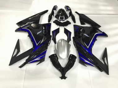 2013-2018 Nero Lucido & Blu Kawasaki Ninja 300 Carene Moto Fabbrica