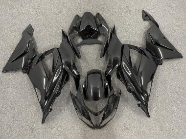 2013-2018 Nero Lucido Liscio Kawasaki ZX6R Carene Moto Fabbrica