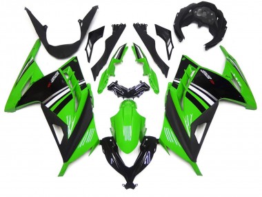 2013-2018 Verde Nero & Bianco Lucido Kawasaki Ninja 300 Carene Moto Fabbrica