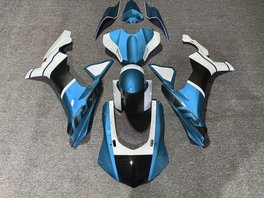 2015-2019 Accenti Di Azzurro & Fibra Di Carbonio Yamaha R1 Carene Moto Fabbrica