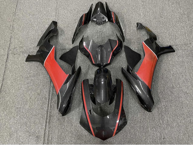 2015-2019 Fibra Di Carbonio & Rosso Yamaha R1 Carene Moto 2015-2019 Fibra Di Carbonio & Rosso Yamaha R1 Carene Moto