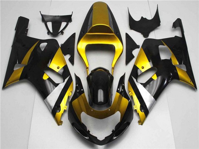 Carena Moto Suzuki GSXR 600/750 2001-2003 - Oro Argento Nero Lucido