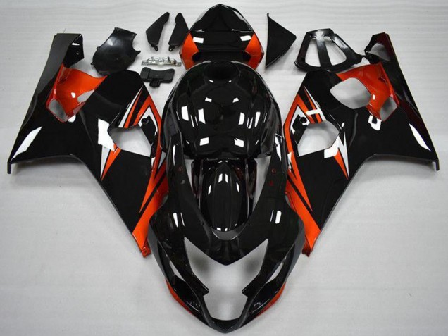 Carena Moto Suzuki GSXR 600/750 2004-2005 - Nero Lucido Rosso Banda