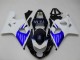 Kit Carena Moto ABS Suzuki GSXR 600/750 2004-2005 - Bianco Blu Nero