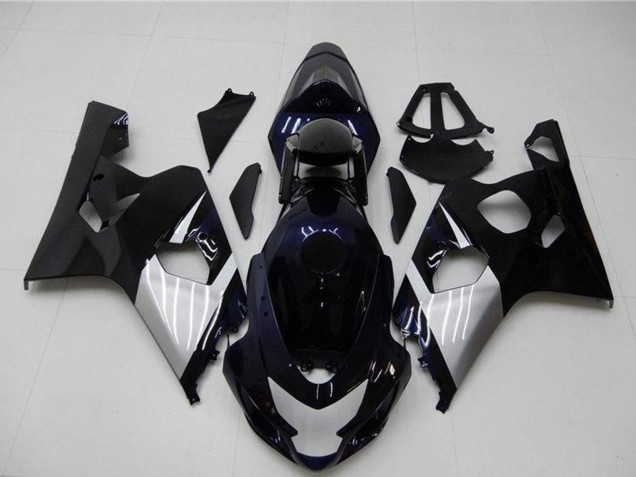 Carena Moto Suzuki GSXR 600/750 2004-2005 - Nero Lucido Argento Blu