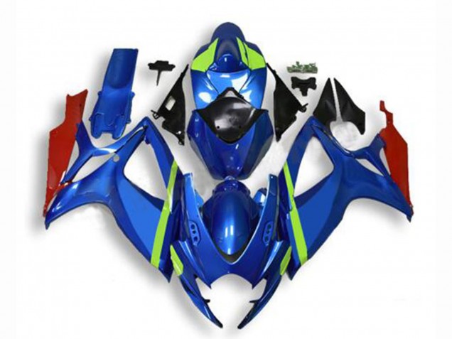 Carena Moto Suzuki GSXR 600/750 2006-2007 - Blu Verde Rosso