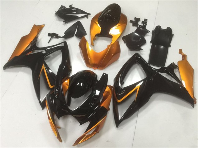 Carena Moto Suzuki GSXR 600/750 2006-2007 - Arancia Nero Lucido