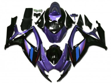 Carena Moto Suzuki GSXR 600/750 2006-2007 - Viola Blu Nero Lucido Banda Fabbrica