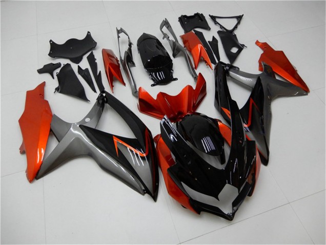 Carena Moto Suzuki GSXR 600/750 2008-2010 - Arancia Grigio Nero Lucido