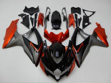 Carena Moto Suzuki GSXR 600/750 2008-2010 - Arancia Grigio Nero Lucido Fabbrica