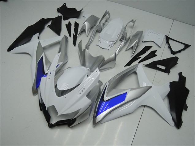 Carena Moto Suzuki GSXR 600/750 2008-2010 - Argento Bianco Blu Nero