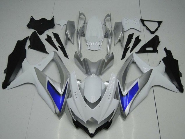 Carena Moto Suzuki GSXR 600/750 2008-2010 - Argento Bianco Blu Nero