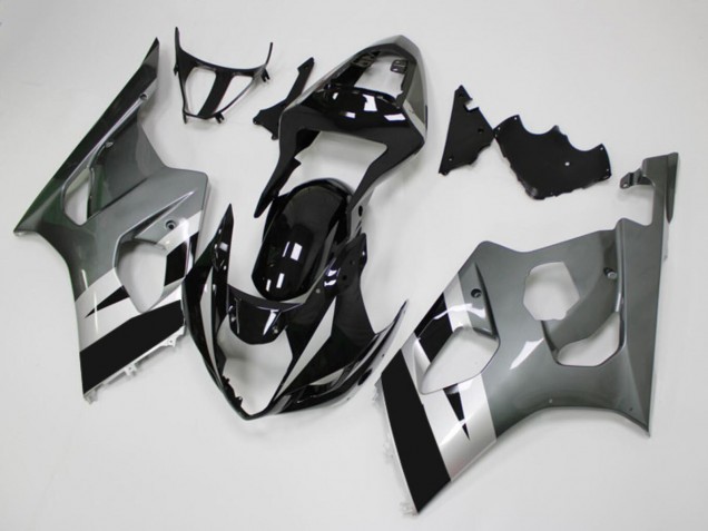 Carena Moto Suzuki GSXR 1000 2003-2004 - Nero Lucido Argento Grigio