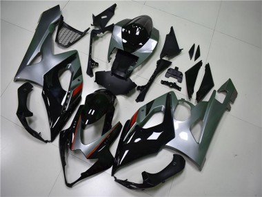 Carena Moto Suzuki GSXR 1000 2005-2006 - Nero Lucido Argento Fabbrica