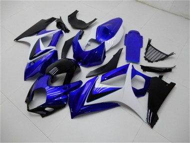 Carena Moto Suzuki GSXR 1000 2007-2008 - Bianco Blu Nero No Decal Fabbrica