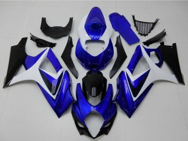 Carena Moto Suzuki GSXR 1000 2007-2008 - Bianco Blu Nero No Decal Fabbrica