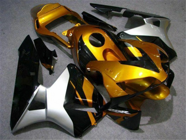 Carena Moto Honda CBR600RR 2003-2004 - Argento Oro Nero Lucido