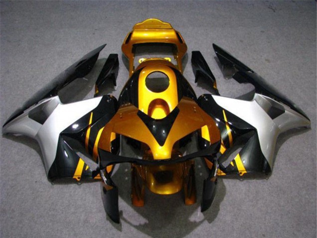 Carena Moto Honda CBR600RR 2003-2004 - Argento Oro Nero Lucido