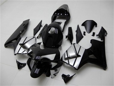 Carena Moto Honda CBR600RR 2003-2004 - Argento Nero Lucido Banda Fabbrica