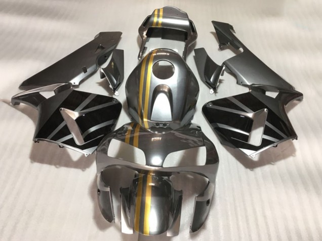 Carena Moto Honda CBR600RR 2003-2004 - Argento Oro Nero Lucido