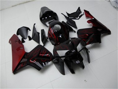 Kit Carena Moto Honda CBR600RR 2005-2006 - Nero Lucido Rosso Fiamma Fabbrica
