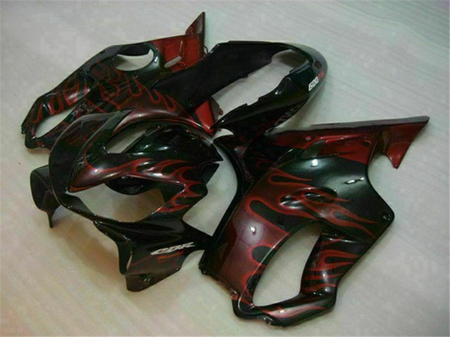 Carena Moto Honda CBR600 F4i 2004-2007 - Nero Lucido Rosso Fiamma