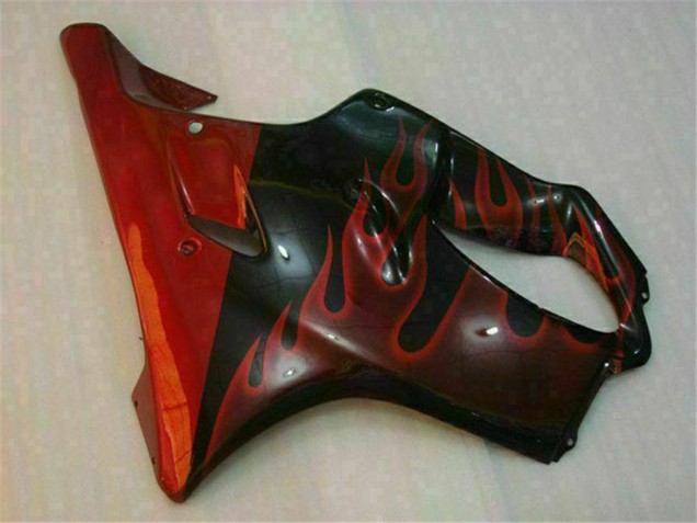 Carena Moto Honda CBR600 F4i 2004-2007 - Nero Lucido Rosso Fiamma