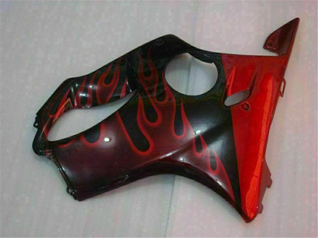 Carena Moto Honda CBR600 F4i 2004-2007 - Nero Lucido Rosso Fiamma