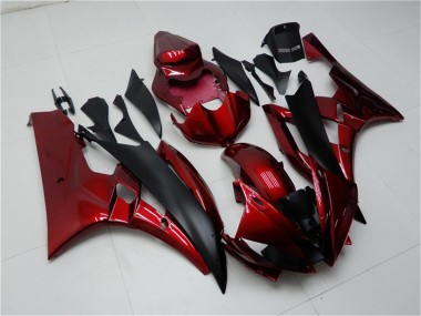 Kit Carena Moto Yamaha YZF R6 2006-2007 - Rosso Nero Opaco Fabbrica