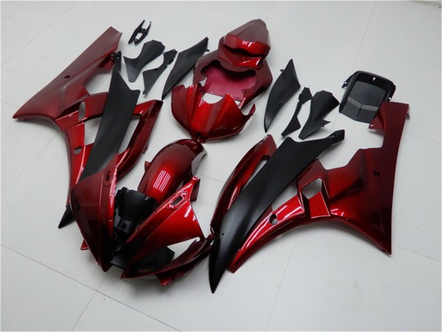 Kit Carena Moto Yamaha YZF R6 2006-2007 - Rosso Nero Opaco
