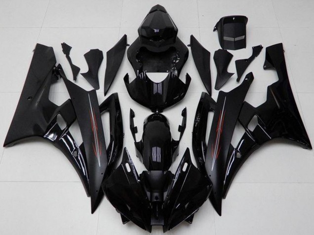 Kit Carena Moto Yamaha YZF R6 2006-2007 - Nero Lucido Nero Opaco