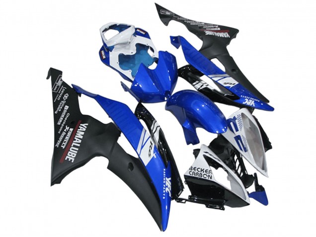 Carena Moto Yamaha YZF R6 2008-2016 - Bianco Blu Nero Opaco Yamalube