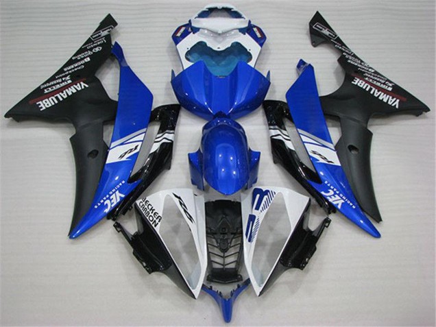 Carena Moto Yamaha YZF R6 2008-2016 - Bianco Blu Nero Opaco Yamalube