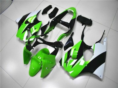 Kit Carena Moto Kawasaki ZX6R 2000-2002 - Verde Bianco Nero Fabbrica