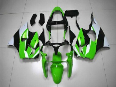 Kit Carena Moto Kawasaki ZX6R 2000-2002 - Verde Bianco Nero Fabbrica
